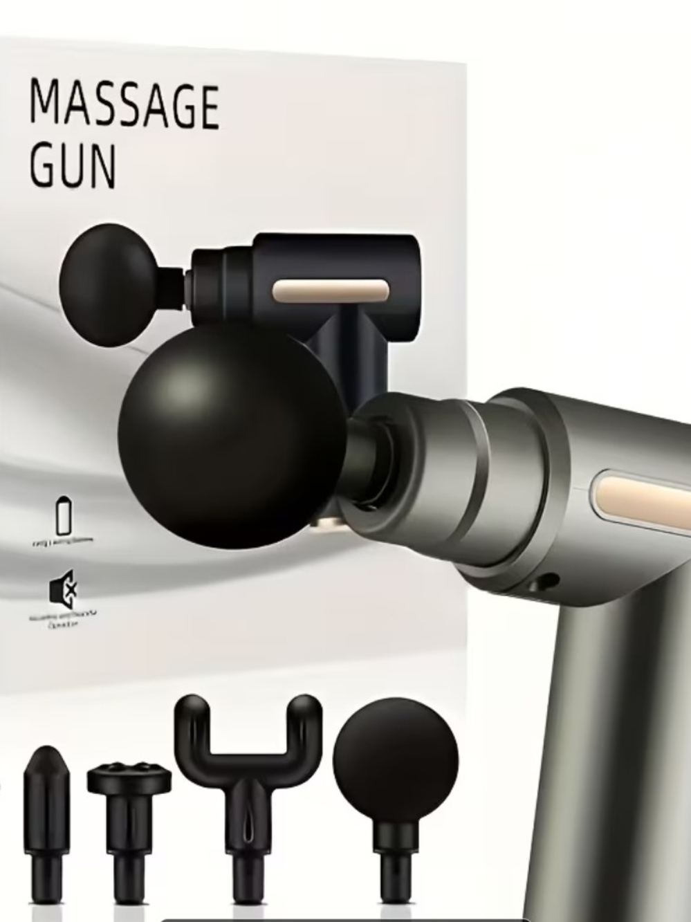 Black Massage Gun Deep Tissue Percussion Massager